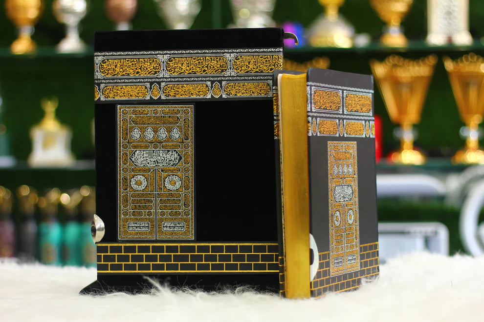 Ghilaf-e-Kaba Design Quran Pak with Premium Bag