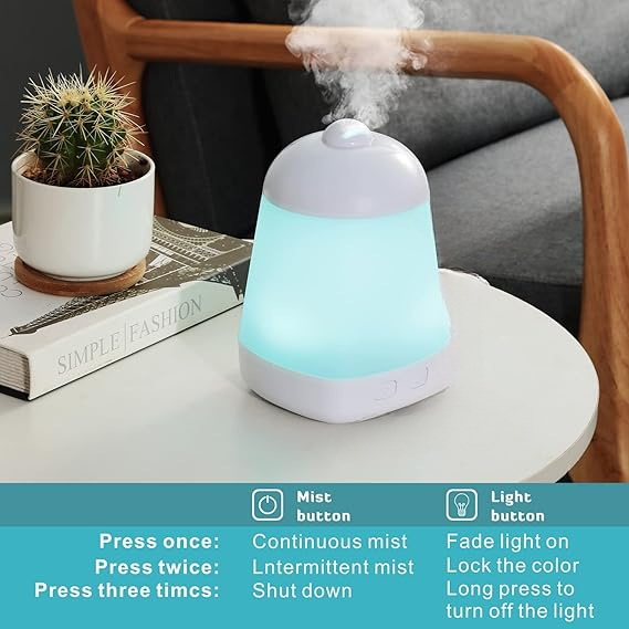 Cold Mist Aromatherapy Humidifier Electric Aroma Infuser For Home Bedroom Office (random Color)