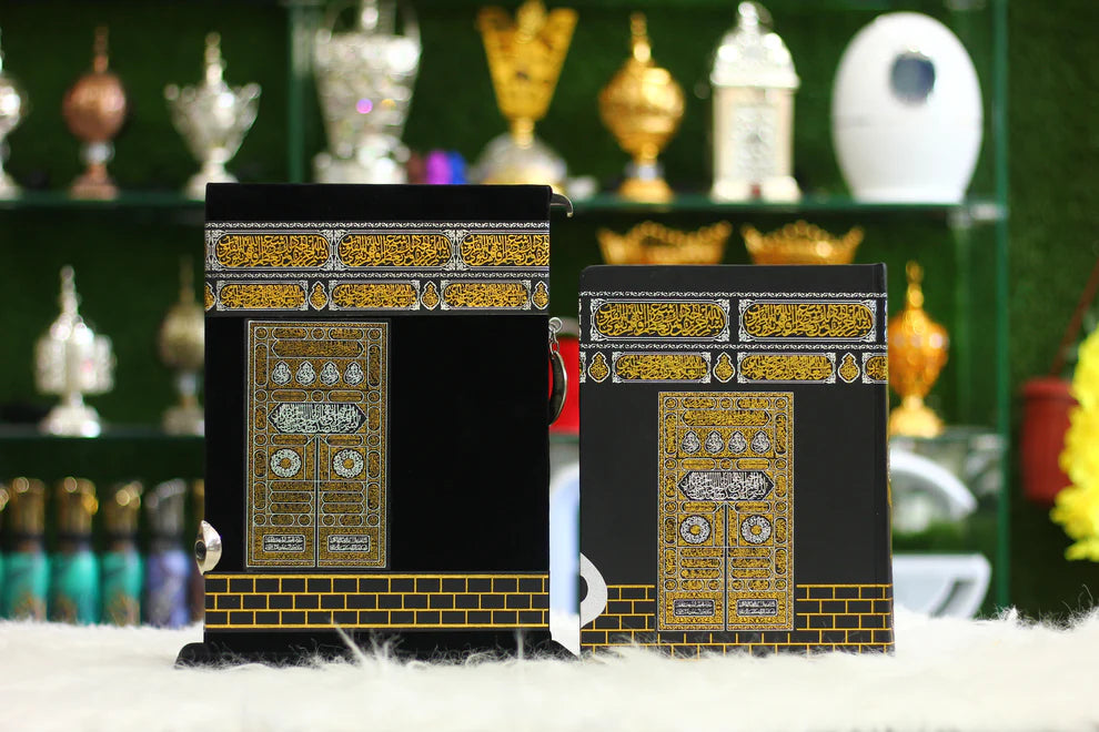 Ghilaf-e-Kaba Design Quran Pak with Premium Bag