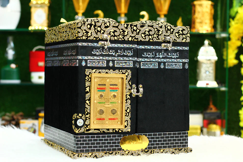Black Khana Kaba Design Quran Pak with Box - A Luxurious & Sacred Gift