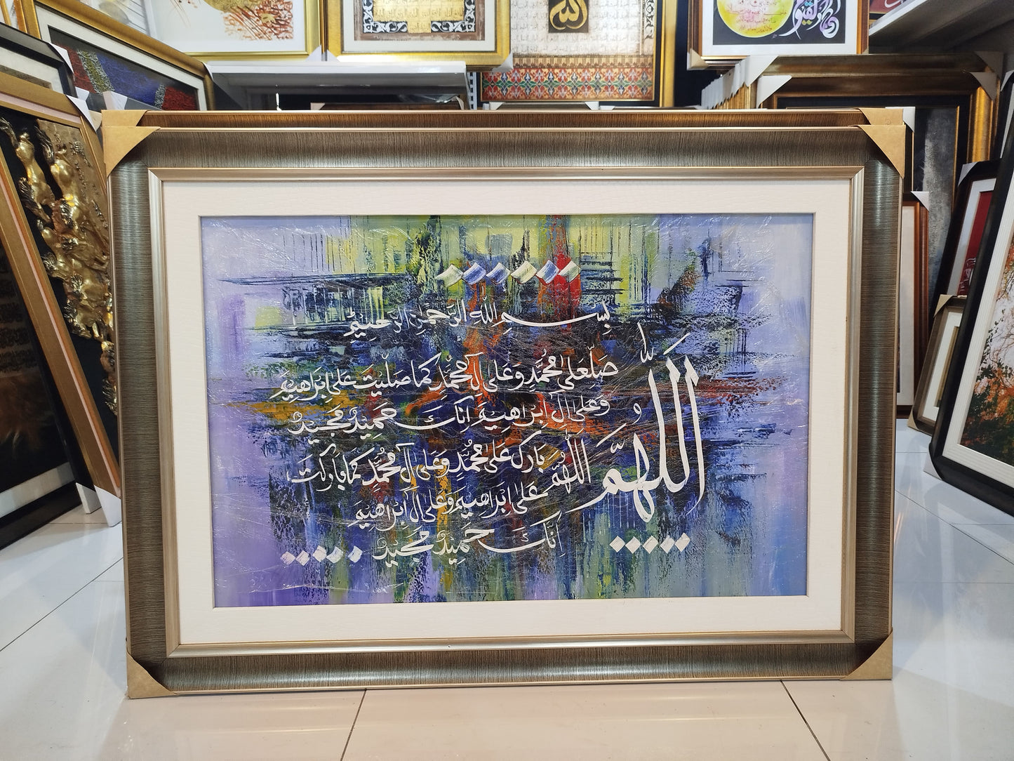 Abstract Calligraphy Painting – Handmade Islamic Art