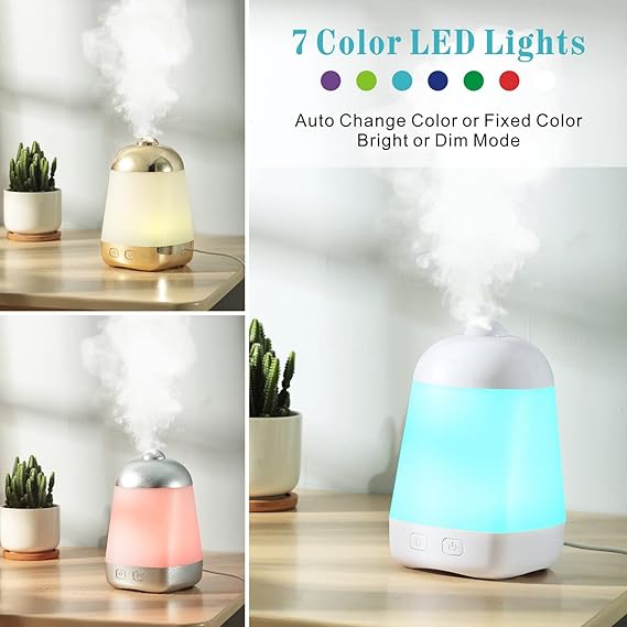 Cold Mist Aromatherapy Humidifier Electric Aroma Infuser For Home Bedroom Office (random Color)